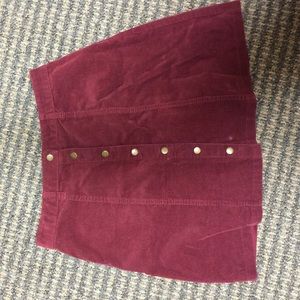 Forever 21 red velvet skirt