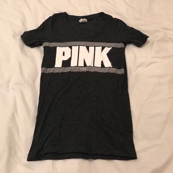 ⚠️SOLD⚠️PINK charcoal grey t shirt