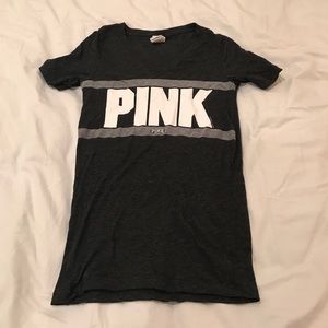 ⚠️SOLD⚠️PINK charcoal grey t shirt
