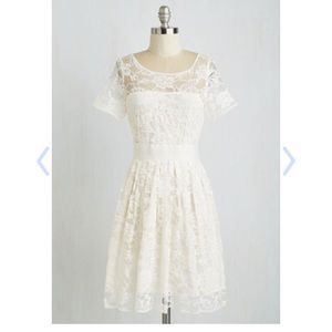 Modcloth white lace dress