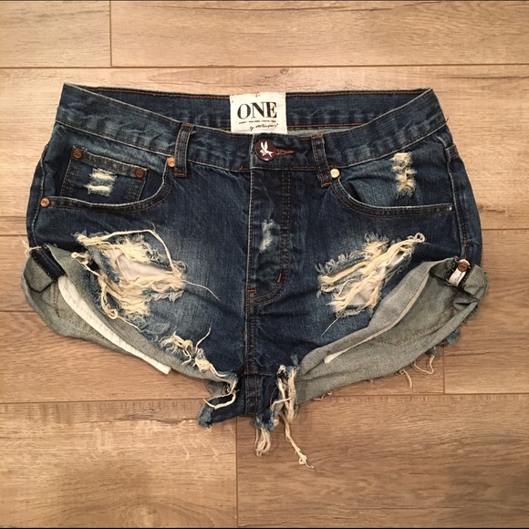 One Teaspoon Bandits Denim Shorts