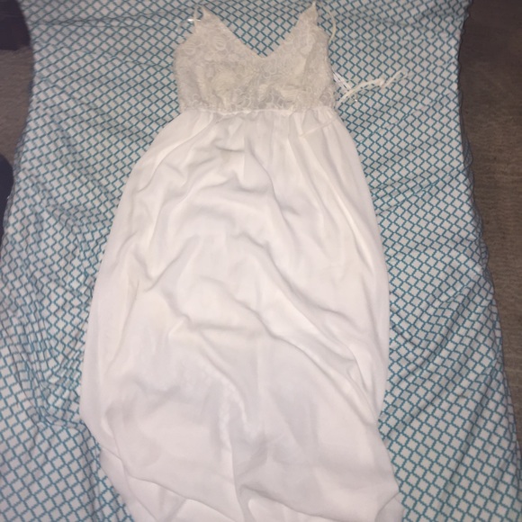 white spring long dress