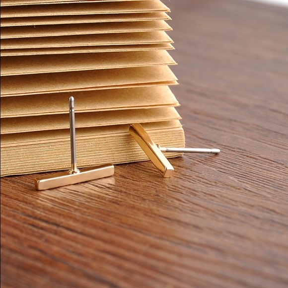 Simple Bar Earring - Picture 2 of 4