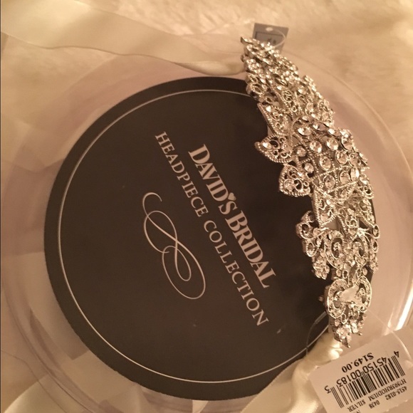 David\'s bridal wedding bling head ribbon