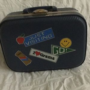 Child's Retro Suitcase/ With Clothes