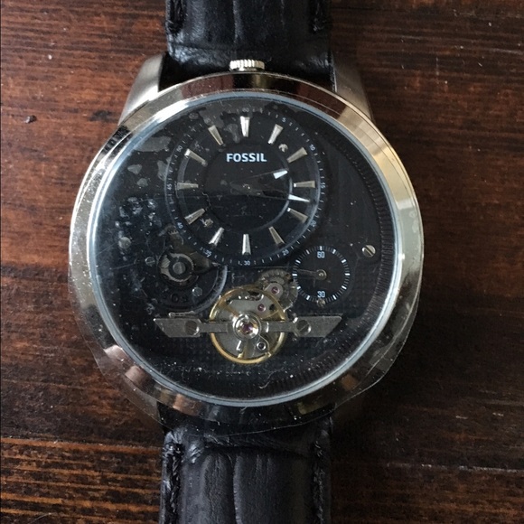 Men's Black Fossil Grant Twist Automatic Watch