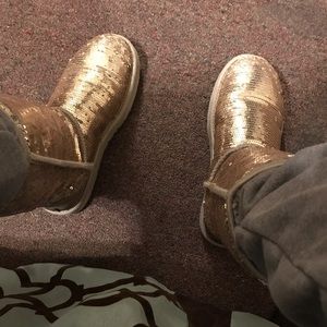 Gold Sequin Uggs