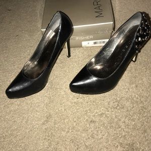 Marc Fisher Black studded pumps.