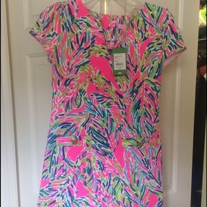 Lilly Pulitzer dress multi palm reader size XS