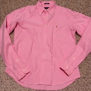 Pink Ralph Lauren Button Up Polo