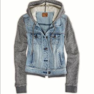 American Eagle Denim Vested Jacket