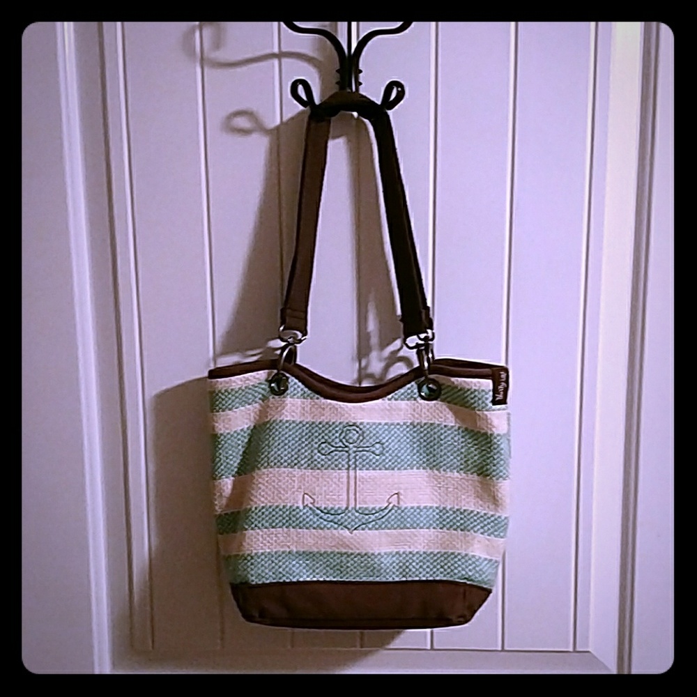 STRIPED ANCHOR PURSE