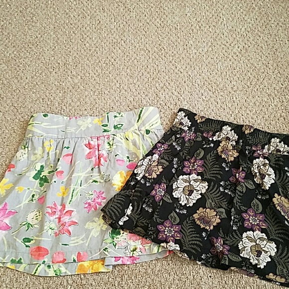 2 floral skirts old navy/nordstrom