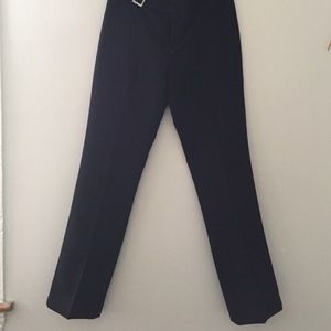 Classic black trousers with single front pleat