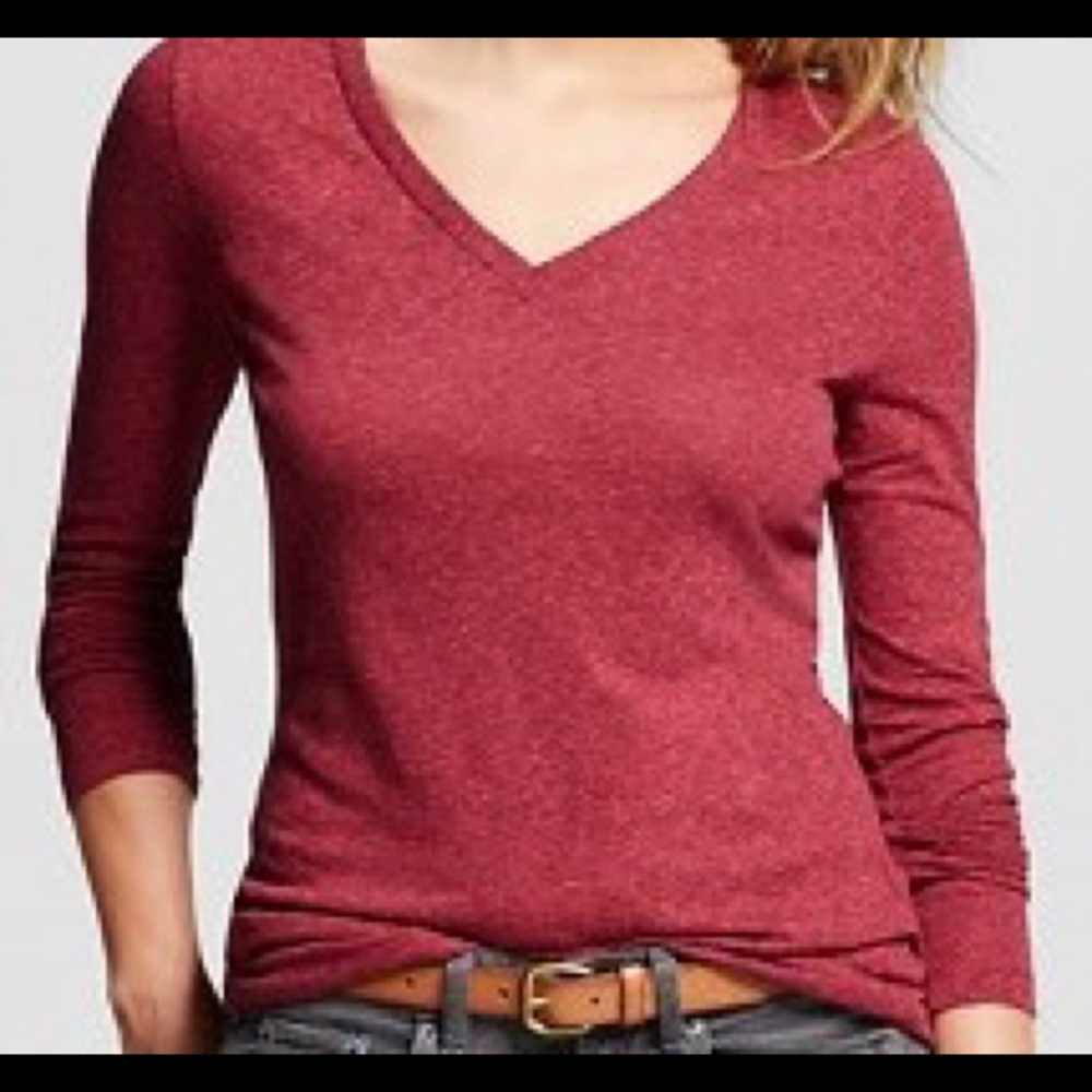 2 New long sleeved v-neck t-shirts.