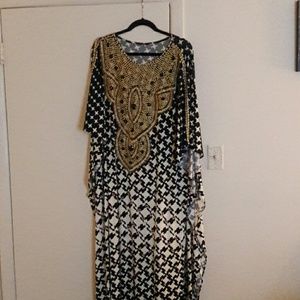 Handmade beaded African maxi-dress