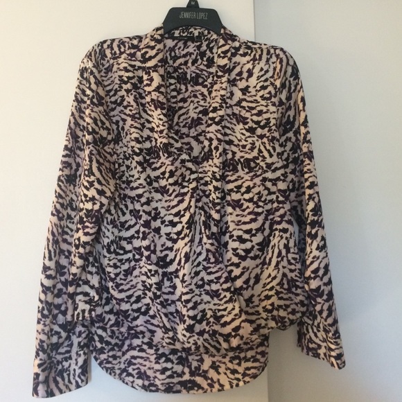 Fun pattern blouse purple pink white and black!