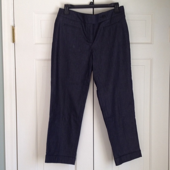 Loft lightweight denim Marisa cropped pants