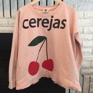 Hugo Loves Tiki wide "Cherry" sweatshirt