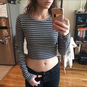 Zara Striped crop top