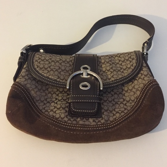 Signature C Brown Coach Shoulder Bag