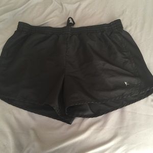 Black athletic shorts