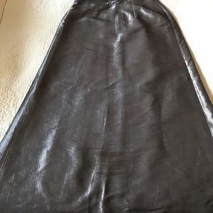 Long gray maxi skirt