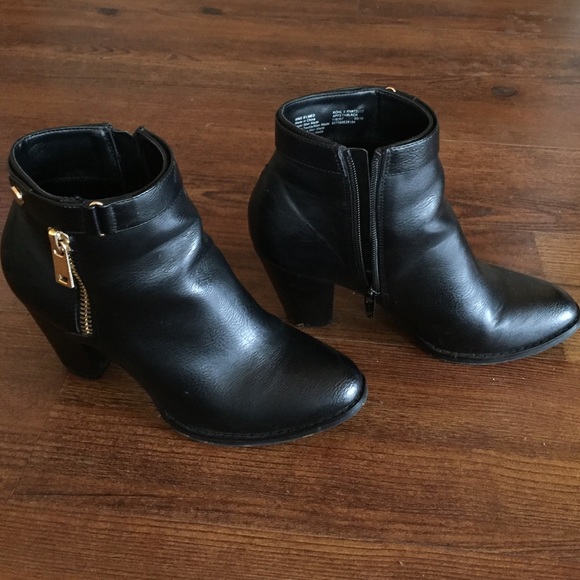 Black with gold accent booties!! Make an offer!!!