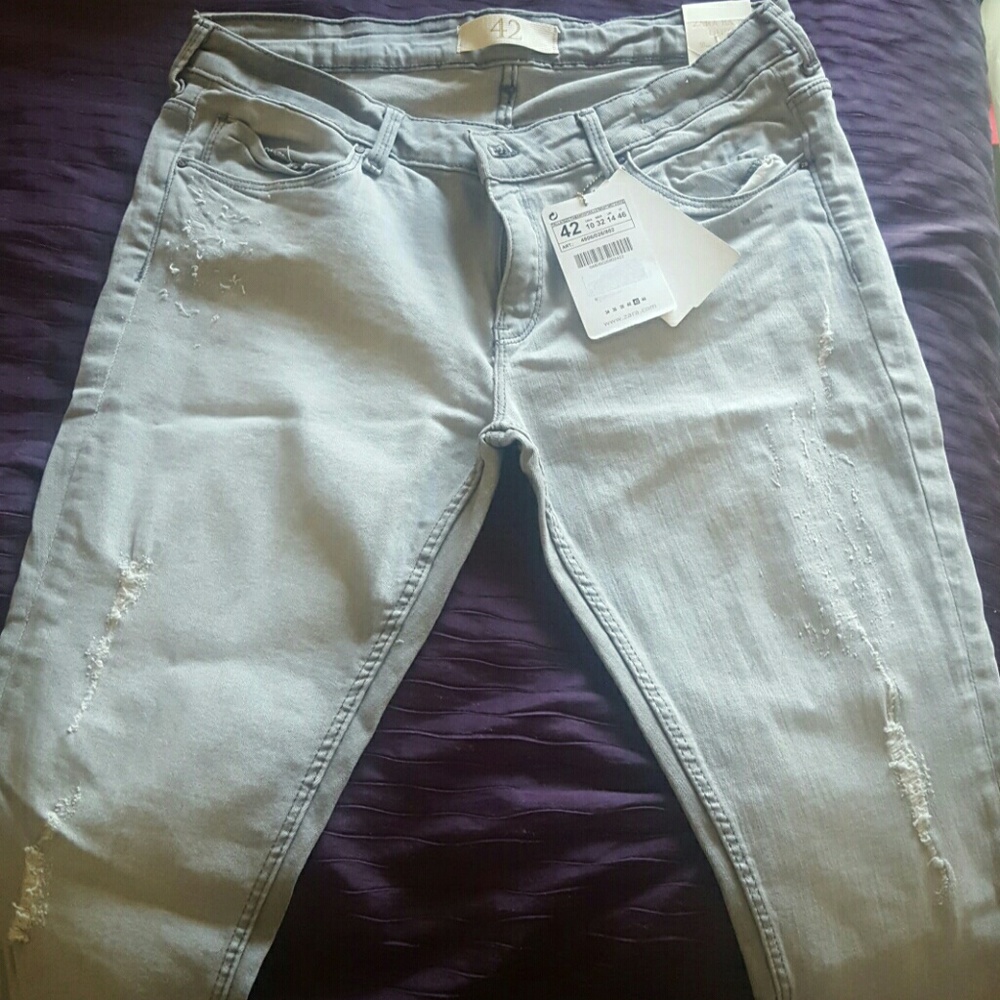 🐺NWT🐺ZARA SKINNY JEANS SIZE 10 - Picture 2 of 7