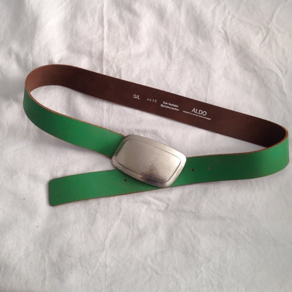 Aldo Genuine Leather Belt with Metal Buckle