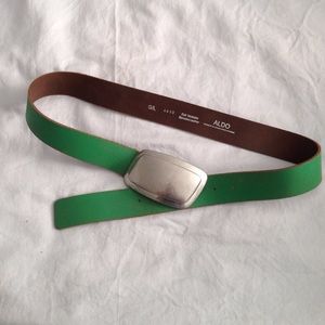 Aldo Genuine Leather Belt with Metal Buckle