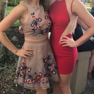 Homecoming/prom two piece floral dress