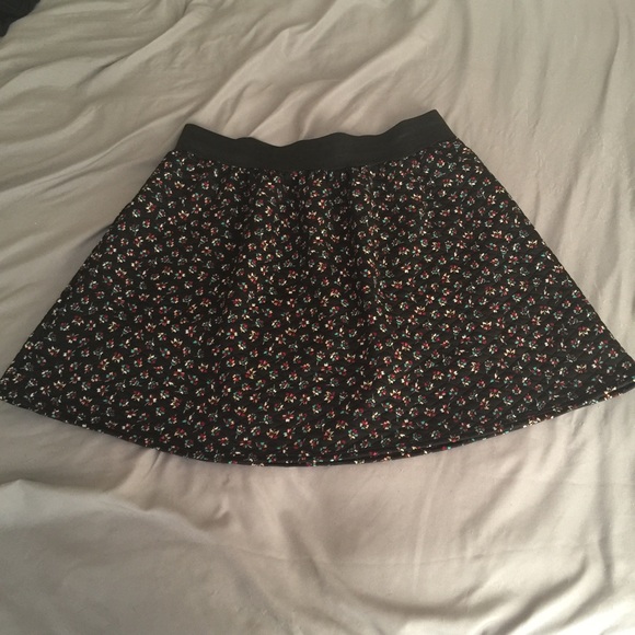 Print quilted skirt