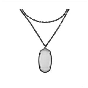 Kendra Scott Rae Gunmetal long necklace in Slate