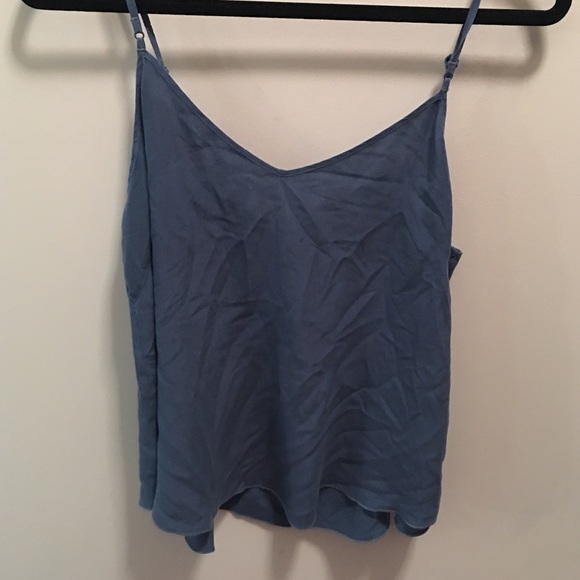 Blue flowy tank top