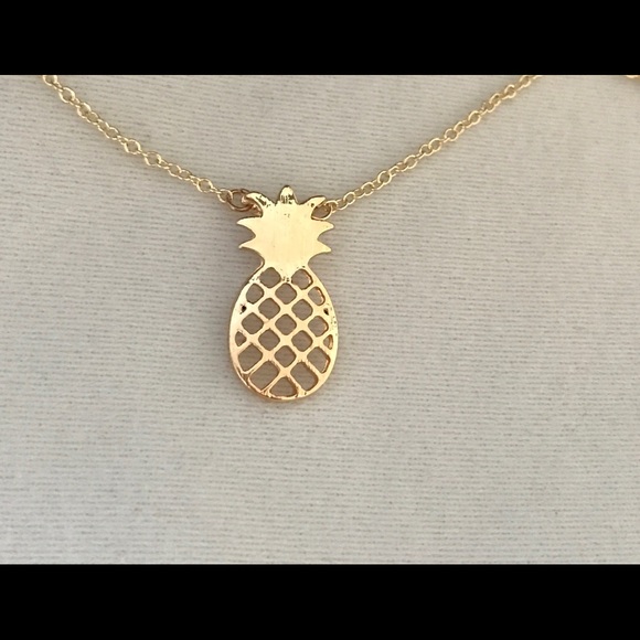 Gold Plated Dainty Pineapple Necklace Necklace - Picture 2 of 3