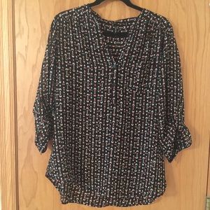 Arrow print blouse