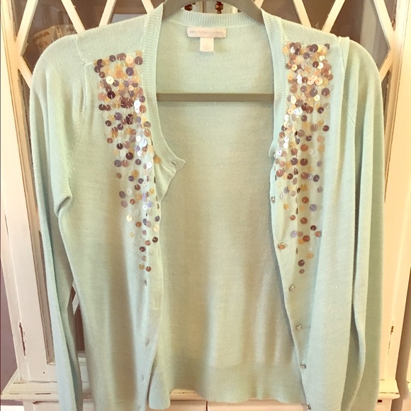 NY&Co baby blue sequin cardigan size M