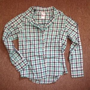 North Face Checked Blouse Size Medium