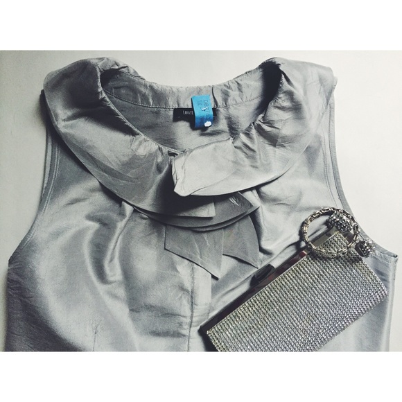 Metallic Silver Blouse