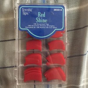 100 Salon Quality Red Nail Tips