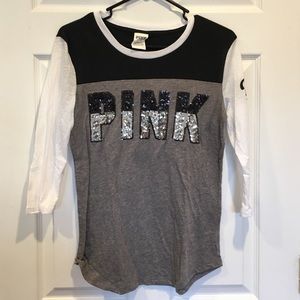 NWOT Pink by VS 3/4 length tee