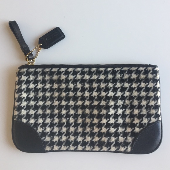 Coach herringbone zipper pouch.