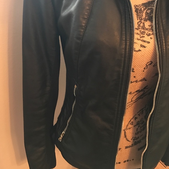 Moto Black Jacket Kenneth Cole Reaction Size M - Picture 2 of 4