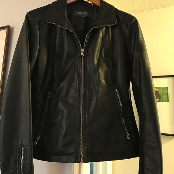 Moto Black Jacket Kenneth Cole Reaction Size M - Picture 4 of 4