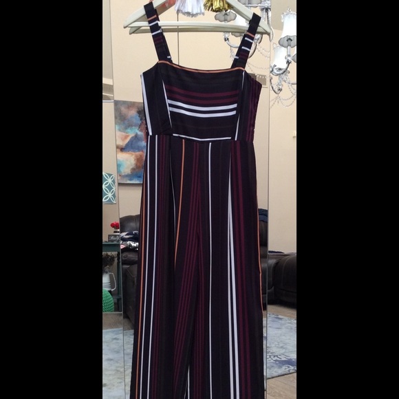 BooHoo Stripped Jumpsuit