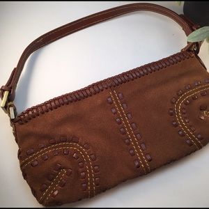 Antonio Melani Suede and Leather Mini Purse