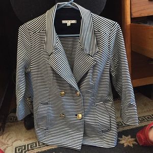 Cabi striped ponte jacket