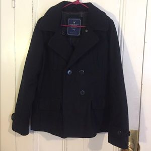 American Eagle Navy Blue Pea Coat