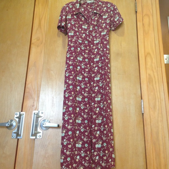 GAP Ankle-Length, Short-Sleeved Floral Dress - Picture 3 of 4